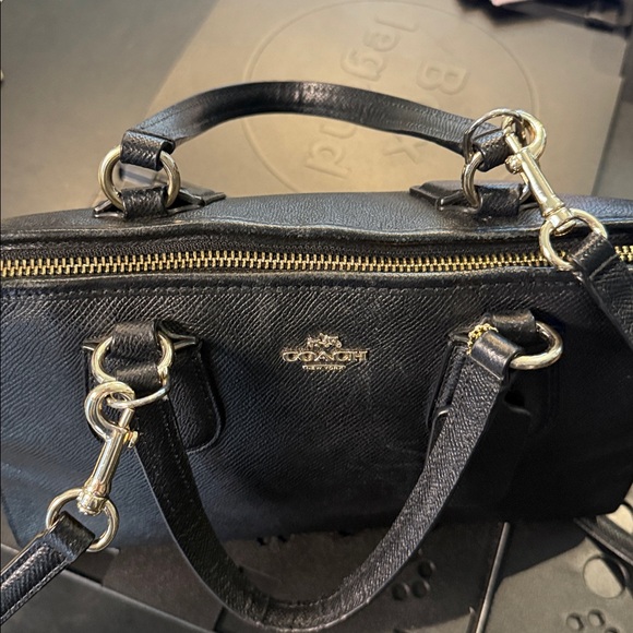 Coach Black Satchel Bag with crossbody strap - Picture 7 of 13